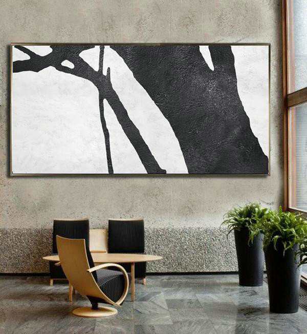 Abstract Art On Canvas, Modern Art,Oversized Panoramic Minimal Art On Canvas - Large Canvas Art